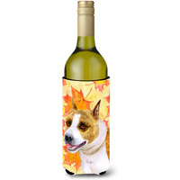 "Caroline's Treasures American Staffordshire Fall Decorative Bottle Hugger, 750ml, Multicolor"
