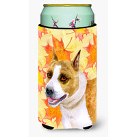 "Caroline's Treasures American Staffordshire Fall Decorative Can Hugger, Tall Boy, Multicolor"