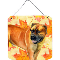 "Caroline's Treasures Boerboel Mastiff Metal Print, 6h x 6w, Fall Leaves"