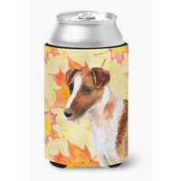 "Caroline's Treasures Smooth Fox Terrier Fall Decorative Can Hugger, Multicolor"