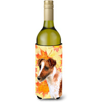 "Caroline's Treasures Smooth Fox Terrier Fall Decorative Bottle Hugger, 750ml, Multicolor"