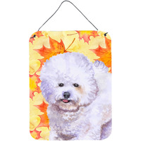 "Caroline's Treasures Bichon Frise Fall Metal Print, 16"" x 12"", Multicolor"