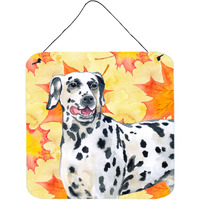 "Caroline's Treasures Dalmatian Metal Print, 6h x 6w, Fall Leaves"