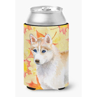 "Caroline's Treasures Siberian Husky Fall Decorative Can Hugger, Multicolor"