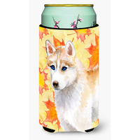 "Caroline's Treasures Siberian Husky Fall Decorative Can Hugger, Tall Boy, Multicolor"
