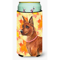 "Caroline's Treasures Miniature Pinscher Fall Decorative Can Hugger, Tall Boy, Multicolor"