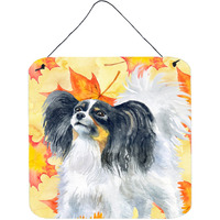 "Caroline's Treasures Papillon Metal Print, 6h x 6w, Fall Leaves"