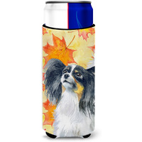 "Caroline's Treasures Papillon Fall Decorative Can Hugger, Slim, Multicolor"
