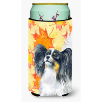 "Caroline's Treasures Papillon Fall Decorative Can Hugger, Tall Boy, Multicolor"