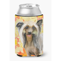 "Caroline's Treasures Chinese Crested Fall Decorative Can Hugger, Multicolor"