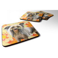 "Caroline's Treasures Chinese Crested Fall Decorative coasters, Multicolor"