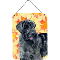"Caroline's Treasures Giant Schnauzer Fall Metal Print, 16"" x 12"", Multicolor"