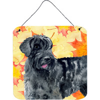 "Caroline's Treasures Giant Schnauzer Metal Print, 6h x 6w, Fall Leaves"