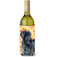 "Caroline's Treasures Giant Schnauzer Fall Decorative Bottle Hugger, 750ml, Multicolor"