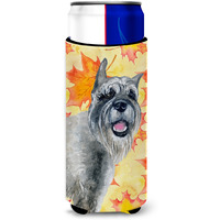"Caroline's Treasures Schnauzer Fall Decorative Can Hugger, Slim, Multicolor"
