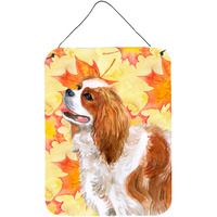"Caroline's Treasures Cavalier Spaniel Fall Metal Print, 16"" x 12"", Multicolor"