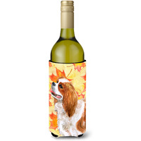 "Caroline's Treasures Cavalier Spaniel Fall Decorative Bottle Hugger, 750ml, Multicolor"