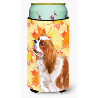 "Caroline's Treasures Cavalier Spaniel Fall Decorative Can Hugger, Tall Boy, Multicolor"