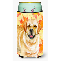 "Caroline's Treasures Golden Retriever Fall Decorative Can Hugger, Tall Boy, Multicolor"