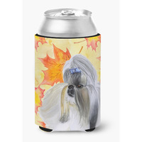 "Caroline's Treasures Shih Tzu Fall Decorative Can Hugger, Multicolor"