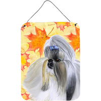 "Caroline's Treasures Shih Tzu Fall Metal Print, 16"" x 12"", Multicolor"