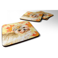 "Caroline's Treasures Morkie Fall Decorative coasters, Multicolor"