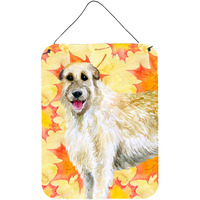 "Caroline's Treasures Irish Wolfhound Fall Metal Print, 16"" x 12"", Multicolor"