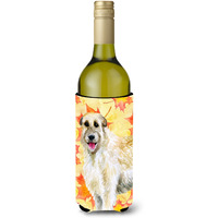 "Caroline's Treasures Irish Wolfhound Fall Decorative Bottle Hugger, 750ml, Multicolor"