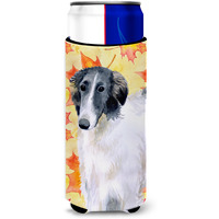 "Caroline's Treasures Borzoi Fall Decorative Can Hugger, Slim, Multicolor"