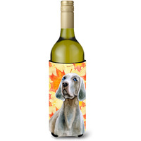 "Caroline's Treasures Weimaraner Fall Decorative Bottle Hugger, 750ml, Multicolor"