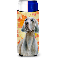 "Caroline's Treasures Weimaraner Fall Decorative Can Hugger, Slim, Multicolor"