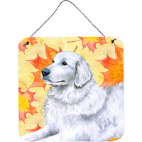"Caroline's Treasures Maremma Sheepdog Metal Print, 6h x 6w, Fall Leaves"