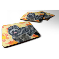 "Caroline's Treasures Black Russian Terrier Fall Decorative coasters, Multicolor"