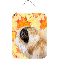 "Caroline's Treasures Pekingese Fall Metal Print, 16"" x 12"", Multicolor"