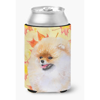 "Caroline's Treasures Pomeranian Fall Decorative Can Hugger, Multicolor"