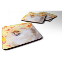 "Caroline's Treasures Pomeranian Fall Decorative coasters, Multicolor"