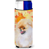 "Caroline's Treasures Pomeranian Fall Decorative Can Hugger, Slim, Multicolor"