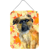 "Caroline's Treasures Brussels Griffon Fall Metal Print, 16"" x 12"", Multicolor"
