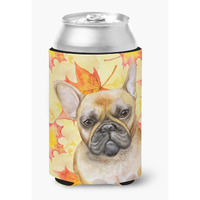 "Caroline's Treasures French Bulldog Fall Decorative Can Hugger, Multicolor"