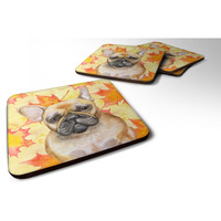 "Caroline's Treasures French Bulldog Fall Decorative coasters, Multicolor"