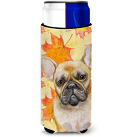 "Caroline's Treasures French Bulldog Fall Decorative Can Hugger, Slim, Multicolor"