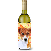 "Caroline's Treasures Jack Russell Terrier Fall Decorative Bottle Hugger, 750ml, Multicolor"