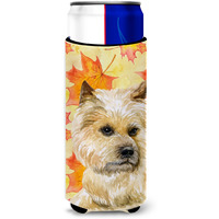 "Caroline's Treasures Cairn Terrier Fall Decorative Can Hugger, Slim, Multicolor"