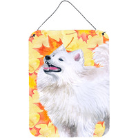 "Caroline's Treasures Samoyed Fall Metal Print, 16"" x 12"", Multicolor"
