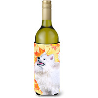 "Caroline's Treasures Samoyed Fall Decorative Bottle Hugger, 750ml, Multicolor"