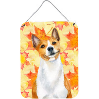 "Caroline's Treasures Basenji Fall Metal Print, 16"" x 12"", Multicolor"