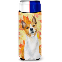 "Caroline's Treasures Basenji Fall Decorative Can Hugger, Slim, Multicolor"