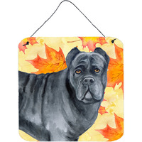 "Caroline's Treasures Cane Corso Metal Print, 6h x 6w, Fall Leaves"