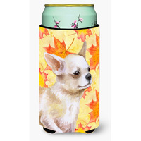 "Caroline's Treasures Chihuahua Leg up Fall Decorative Can Hugger, Tall Boy, Multicolor"