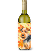 "Caroline's Treasures Welsh Terrier Fall Decorative Bottle Hugger, 750ml, Multicolor"